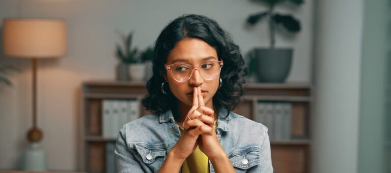 Woman learning about alternatives to abortion choices