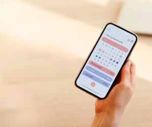 A smartphone app to track your cycle helps with understanding your period.