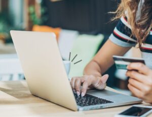 A woman is considering ordering something online like abortion pills by mail